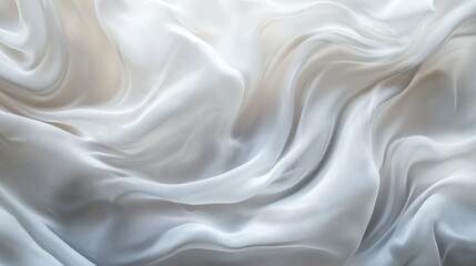 Obraz premium Soft, flowing white fabric. Luxurious texture and elegant drapes.