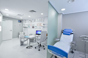 Clean empty beds in a hospital chamber