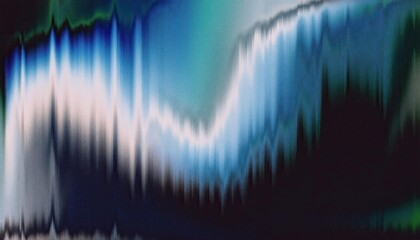 Ethereal Abstract Aurora Borealis Gradient Art with Wave Like Distortions and Vibrant Blue, Green, and Black Tones for Digital Art Concepts