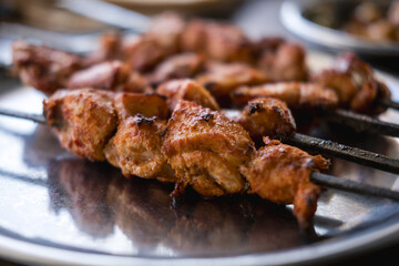 Traditional Turkish dish chicken shish