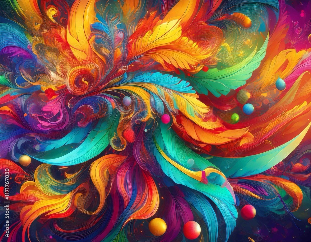 Canvas Prints abstract fractal background pattern flower design