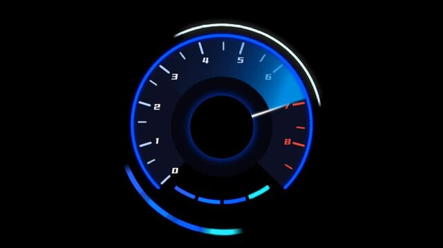 Car speed meter animation with a black screen featuring dynamic motion and precise design perfect for automotive themes creative projects and high-speed video editing