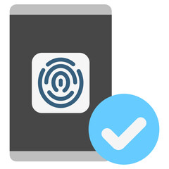 Biometrics flat color icon, use for UI, UX, app and web development, digital or print. for digital industry, education, technology.