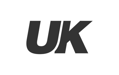 UK Techno Editable Font Logo For Corporate Branding. Bold, Futuristic Design With Unique Typographic Ideas. Minimal Custom Type And Dynamic Letter