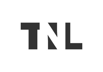 TNL logo design. Initial letter T N L bold font style for tech startups, consulting, corporate branding. Creative company name, headlines typography identity, trendy logotype.