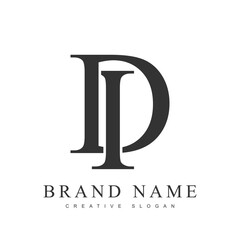 ID trendy logotype template. Initial letter i and d classic font style. Creative logo for company name or identity.