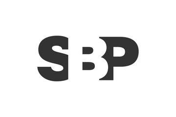 SBP logo design. Initial letter S B P bold font style for tech startups, consulting, corporate branding. Creative company name, headlines typography identity, trendy logotype.
