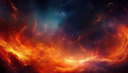 Fototapeta premium fiery grunge texture with smoky space background