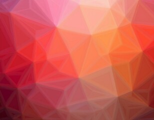 Obraz premium abstract low poly crystal background pink orange red polygonal texture