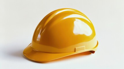 Fototapeta premium Yellow hard hat safety helmet isolated on white background.