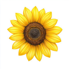 Fototapeta premium Vibrant sunflower with bright yellow petals