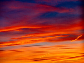 Fototapeta premium Bunter Himmel nach Sonnenuntergang