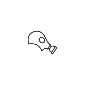 recommend clip art: Minimalist gas mask icon design for safety and protection