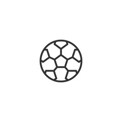 Classic black and white soccer ball icon on white background
