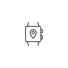 Minimalist smartwatch with gps icon for modern technology enthusiasts