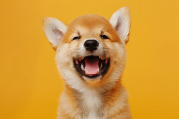 A cute little dog with a big smile on its face