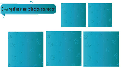 Glowing shine stars collection icon vector