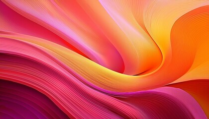 smooth undulating shapes in vibrant pink orange and yellow create a dynamic and visually appealing abstract background