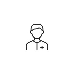 Minimalist avatar icon for medical professionals and healthcare apps