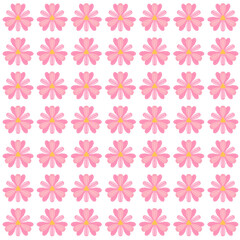 seamless pattern with pink flowers