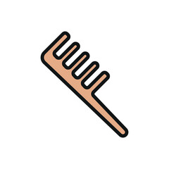 Hairbrush make up beauty icon vector basic design