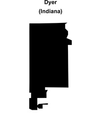 Dyer (Indiana) blank outline map