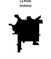 La Porte (Indiana) blank outline map