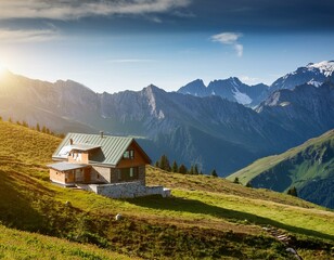 Fototapeta premium house in the mountains
