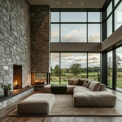 Obraz premium modern irish living room