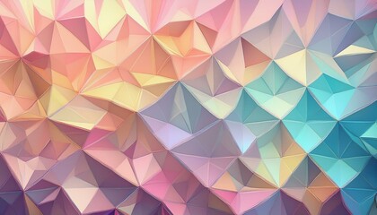 Fototapeta premium pastel polygonal crystal background soft multicolor low poly design