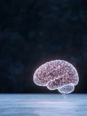 Futuristic Glowing Digital Brain with Neural Network Connections 1