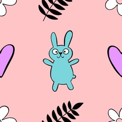 Valentine hearts seamless 14 February love pattern for wrapping paper