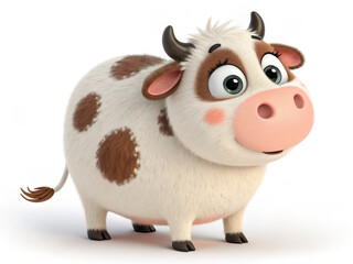 Naklejka premium cow cartoon. cow, pig, animal, cartoon, farm, cute, illustration, vector, piggy, bull, pink, isolated, cattle, sheep, white, mammal, milk, bank, animals, happy, funny, fun, domestic, coin, pork