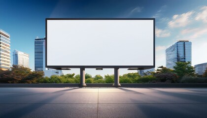 Obraz premium an empty billboard provides a perfect blank canvas for displaying an outdoor advertising poster with copy space image