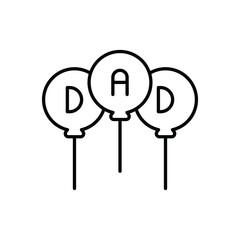 Balloons vector icon