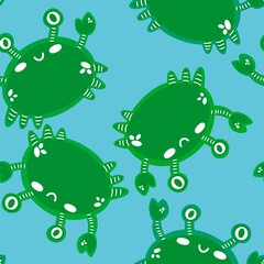 Obraz premium Ocean animals seamless crabs pattern for wrapping paper and fabrics and linens