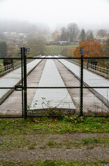 view of the  River Severn pipe bridge, near Bewdley.