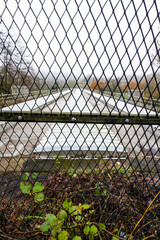 view of the  River Severn pipe bridge, near Bewdley dull day.