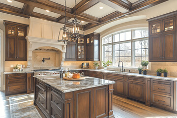 Elegant Luxury Kitchen Island and Cabinetry Design