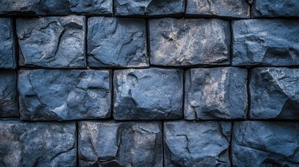 Deep Blue Concrete Surface with Dark Edges and Rough Vignette for an Abstract Architectural Background