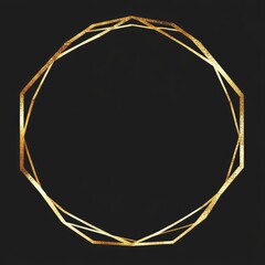 Elegant Gold Geometric Border - Perfect Accent for Weddings and Celebrations
