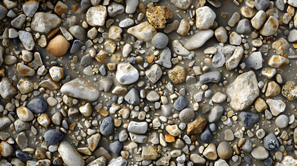 Expansive Gravel Landscape Showcasing Natural Beauty in a Mosaic of Earth Tones