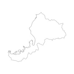 Fukui prefecture blank outline map