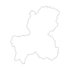Gifu prefecture blank outline map