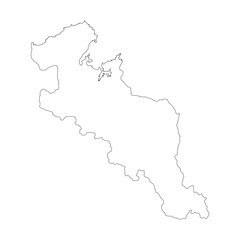 Kyoto prefecture blank outline map