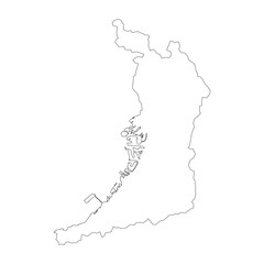 Fototapeta premium Osaka prefecture blank outline map