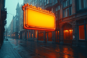 billboard at night