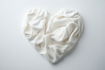 Symbolic Heart Created from Latex and Nitrile Gloves, Representing Nurse Protection in a Medical Context on a Clean White Background