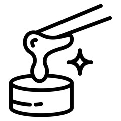 Hair wax line icon