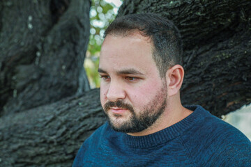 Man Feeling Fear For Something Coming 